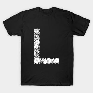 Floral Letter L T-Shirt